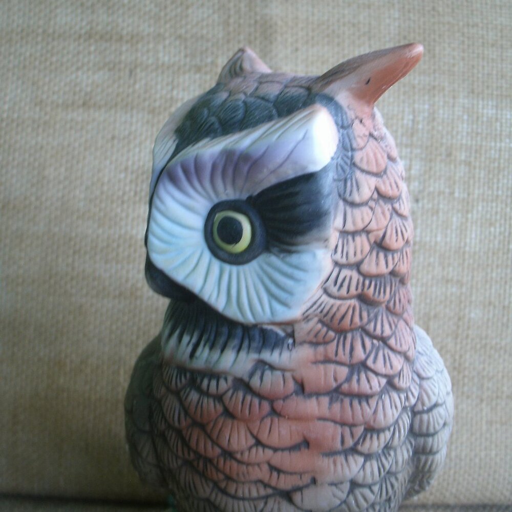 Vintage Large Homco Brown Owl Porcelain Figurine - Picture 13 of 16